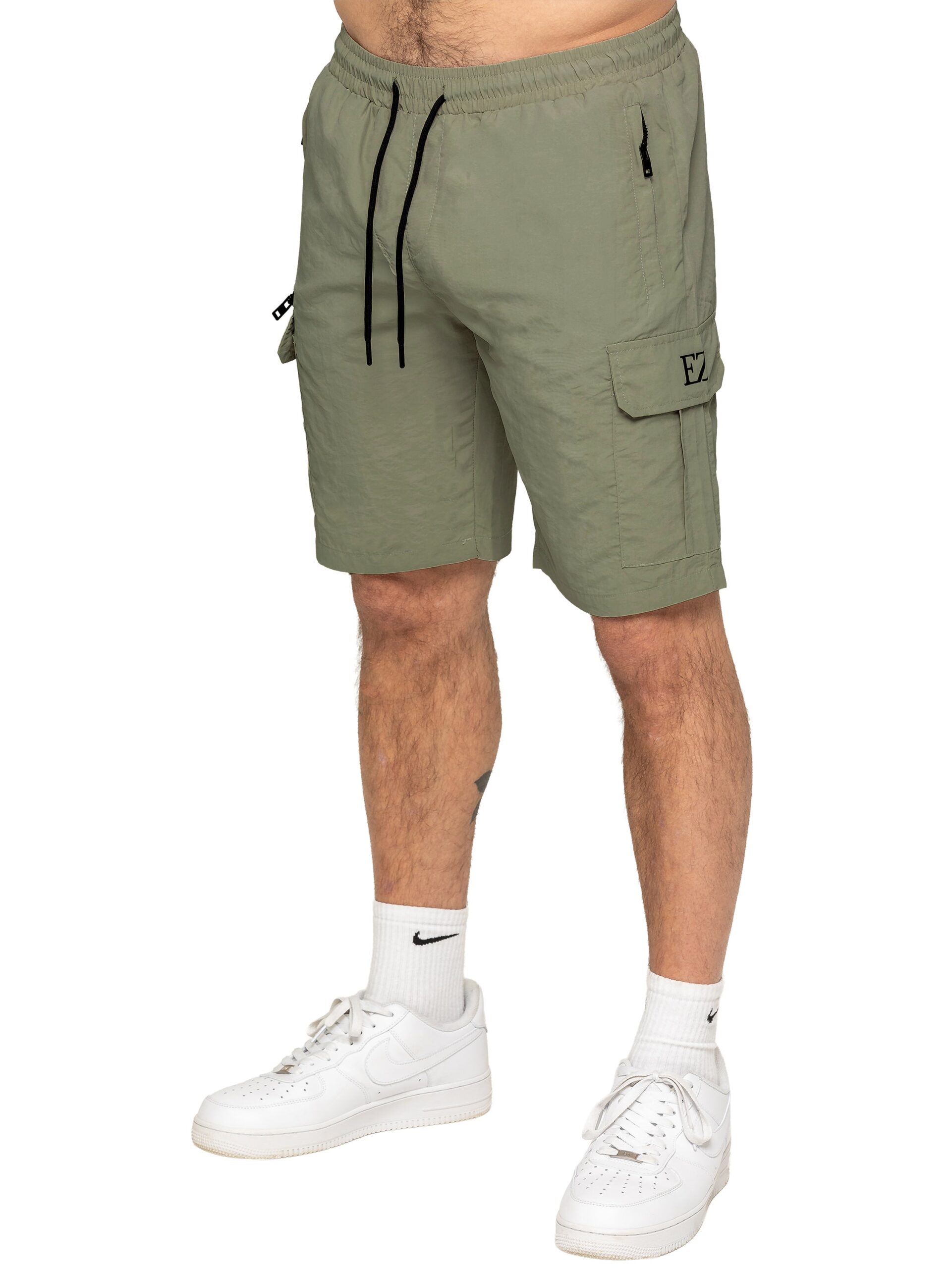 Enzo | Mens Utility Cargo Shorts - Olive / S