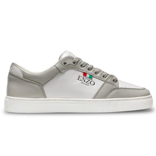 Enzo Milano | Mens Monza Low Top Trainers - White / UK 6