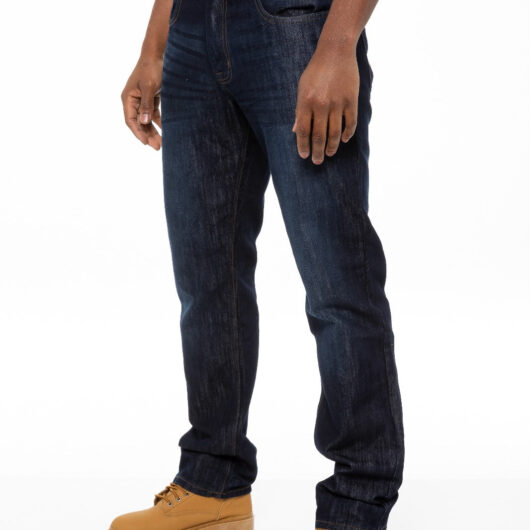 Enzo | Mens Regular Straight Leg Jeans - Indigo / 28W / Short (30")