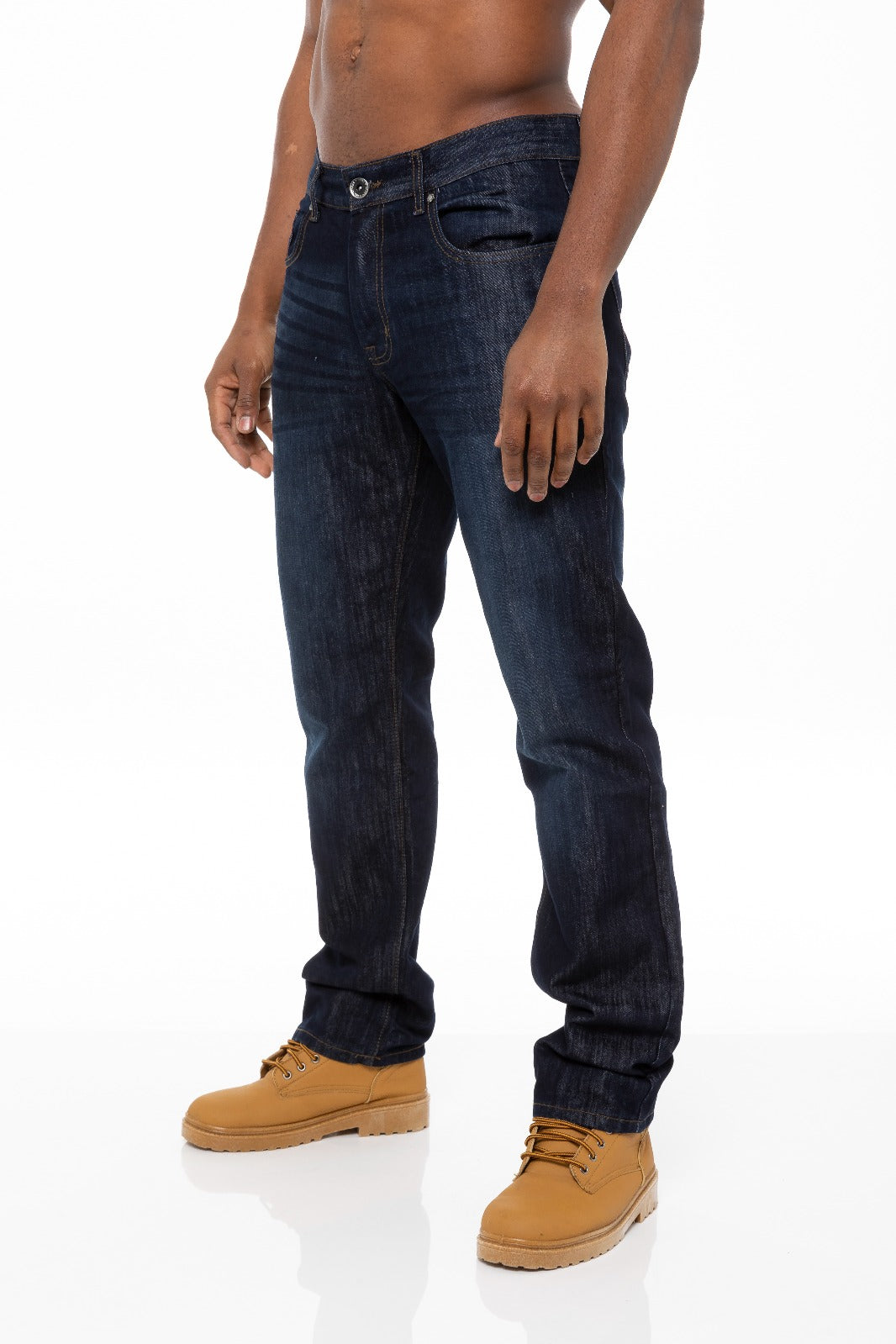 Enzo | Mens Regular Straight Leg Jeans - Indigo / 28W / Short (30")